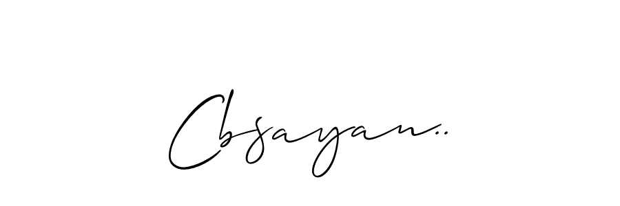 Design your own signature with our free online signature maker. With this signature software, you can create a handwritten (Allison_Script) signature for name Cbsayan... Cbsayan.. signature style 2 images and pictures png