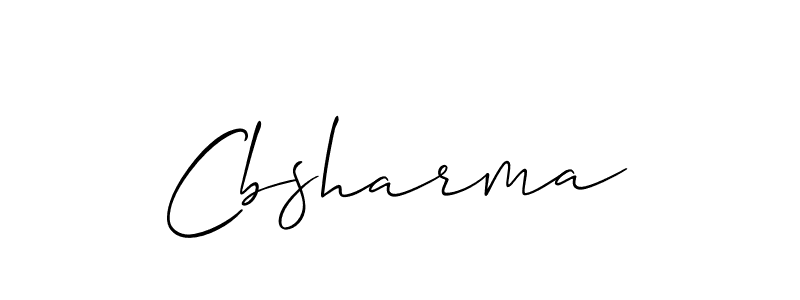 Design your own signature with our free online signature maker. With this signature software, you can create a handwritten (Allison_Script) signature for name Cbsharma. Cbsharma signature style 2 images and pictures png