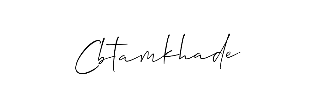 Allison_Script is a professional signature style that is perfect for those who want to add a touch of class to their signature. It is also a great choice for those who want to make their signature more unique. Get Cbtamkhade name to fancy signature for free. Cbtamkhade signature style 2 images and pictures png