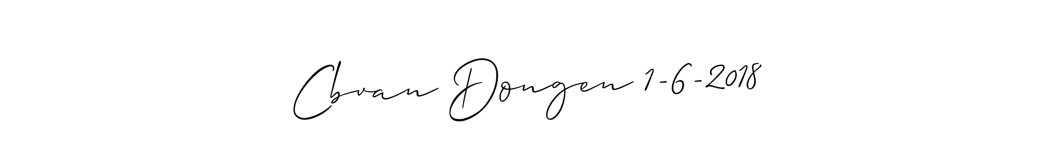 Create a beautiful signature design for name Cbvan Dongen 1-6-2018. With this signature (Allison_Script) fonts, you can make a handwritten signature for free. Cbvan Dongen 1-6-2018 signature style 2 images and pictures png