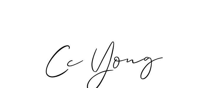 Also we have Cc Yong name is the best signature style. Create professional handwritten signature collection using Allison_Script autograph style. Cc Yong signature style 2 images and pictures png