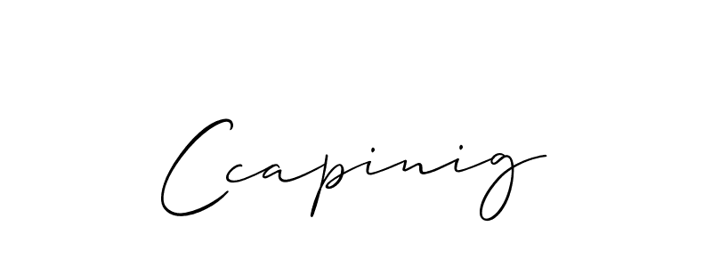 Once you've used our free online signature maker to create your best signature Allison_Script style, it's time to enjoy all of the benefits that Ccapinig name signing documents. Ccapinig signature style 2 images and pictures png