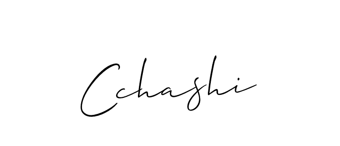 Use a signature maker to create a handwritten signature online. With this signature software, you can design (Allison_Script) your own signature for name Cchashi. Cchashi signature style 2 images and pictures png