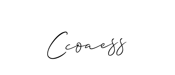 Design your own signature with our free online signature maker. With this signature software, you can create a handwritten (Allison_Script) signature for name Ccoaess. Ccoaess signature style 2 images and pictures png