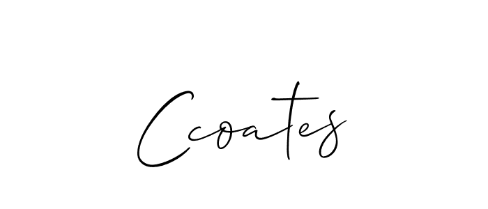 Create a beautiful signature design for name Ccoates. With this signature (Allison_Script) fonts, you can make a handwritten signature for free. Ccoates signature style 2 images and pictures png