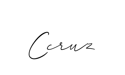 Design your own signature with our free online signature maker. With this signature software, you can create a handwritten (Allison_Script) signature for name Ccruz. Ccruz signature style 2 images and pictures png