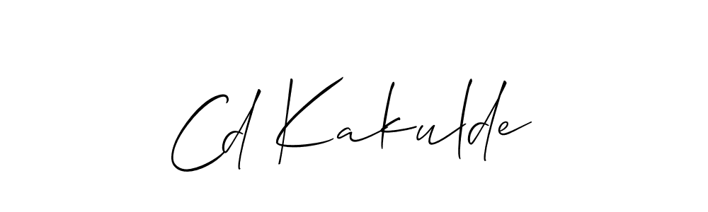 Make a beautiful signature design for name Cd Kakulde. With this signature (Allison_Script) style, you can create a handwritten signature for free. Cd Kakulde signature style 2 images and pictures png
