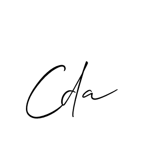 How to make Cda signature? Allison_Script is a professional autograph style. Create handwritten signature for Cda name. Cda signature style 2 images and pictures png