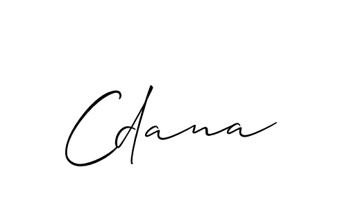 Create a beautiful signature design for name Cdana. With this signature (Allison_Script) fonts, you can make a handwritten signature for free. Cdana signature style 2 images and pictures png