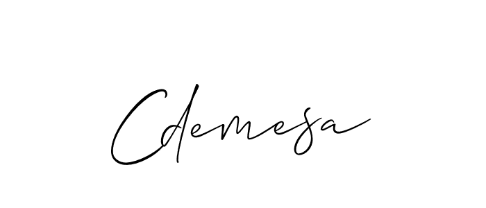 Use a signature maker to create a handwritten signature online. With this signature software, you can design (Allison_Script) your own signature for name Cdemesa. Cdemesa signature style 2 images and pictures png