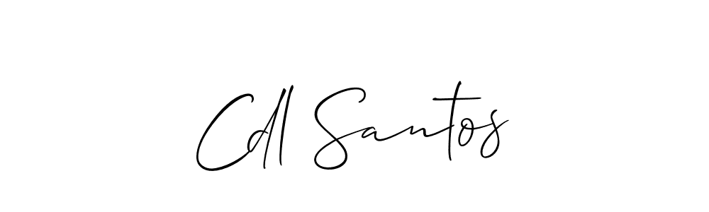 Also You can easily find your signature by using the search form. We will create Cdl Santos name handwritten signature images for you free of cost using Allison_Script sign style. Cdl Santos signature style 2 images and pictures png