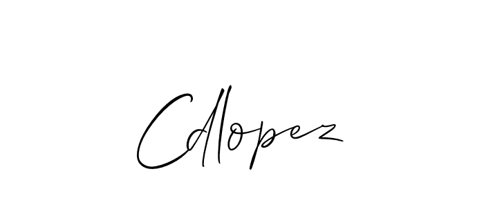 Design your own signature with our free online signature maker. With this signature software, you can create a handwritten (Allison_Script) signature for name Cdlopez. Cdlopez signature style 2 images and pictures png