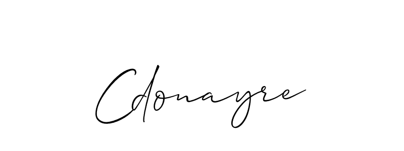 Design your own signature with our free online signature maker. With this signature software, you can create a handwritten (Allison_Script) signature for name Cdonayre. Cdonayre signature style 2 images and pictures png