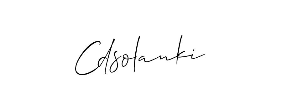 Make a beautiful signature design for name Cdsolanki. With this signature (Allison_Script) style, you can create a handwritten signature for free. Cdsolanki signature style 2 images and pictures png