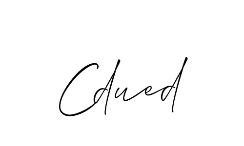 The best way (Allison_Script) to make a short signature is to pick only two or three words in your name. The name Cdued include a total of six letters. For converting this name. Cdued signature style 2 images and pictures png