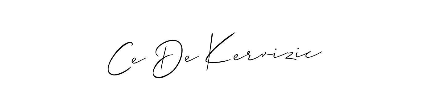 Use a signature maker to create a handwritten signature online. With this signature software, you can design (Allison_Script) your own signature for name Ce De Kervizic. Ce De Kervizic signature style 2 images and pictures png