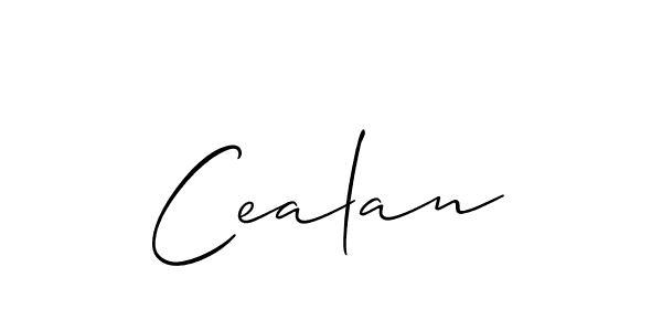 Design your own signature with our free online signature maker. With this signature software, you can create a handwritten (Allison_Script) signature for name Cealan. Cealan signature style 2 images and pictures png