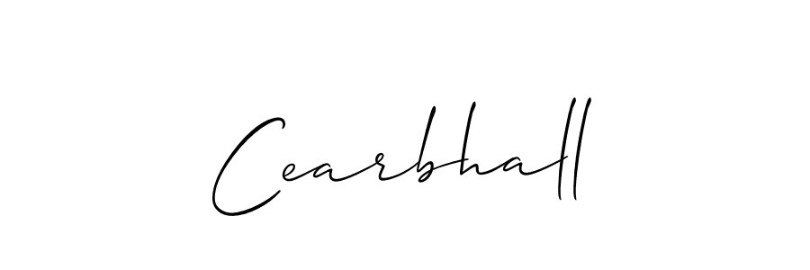 Use a signature maker to create a handwritten signature online. With this signature software, you can design (Allison_Script) your own signature for name Cearbhall. Cearbhall signature style 2 images and pictures png