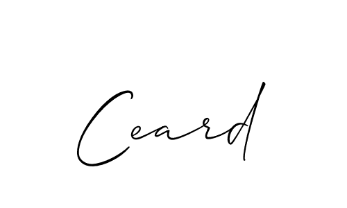Ceard stylish signature style. Best Handwritten Sign (Allison_Script) for my name. Handwritten Signature Collection Ideas for my name Ceard. Ceard signature style 2 images and pictures png