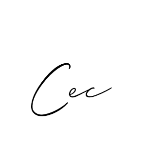 You should practise on your own different ways (Allison_Script) to write your name (Cec) in signature. don't let someone else do it for you. Cec signature style 2 images and pictures png