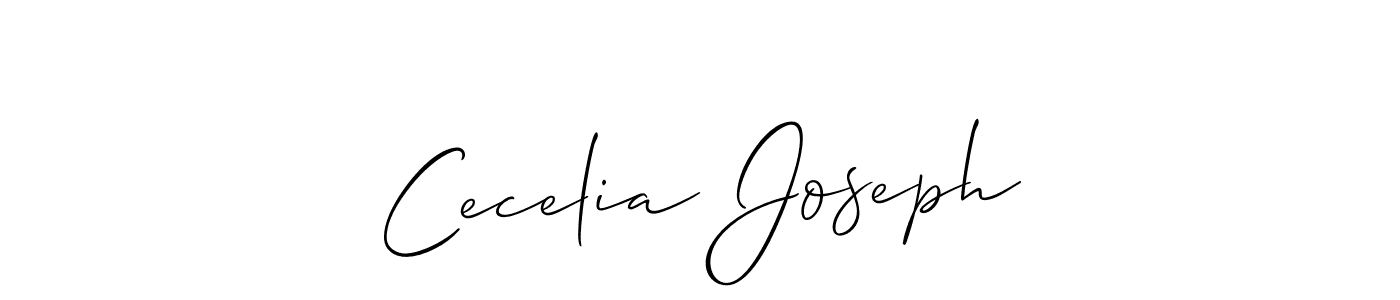 It looks lik you need a new signature style for name Cecelia Joseph. Design unique handwritten (Allison_Script) signature with our free signature maker in just a few clicks. Cecelia Joseph signature style 2 images and pictures png