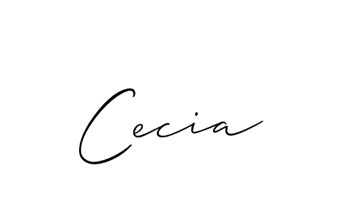 It looks lik you need a new signature style for name Cecia. Design unique handwritten (Allison_Script) signature with our free signature maker in just a few clicks. Cecia signature style 2 images and pictures png