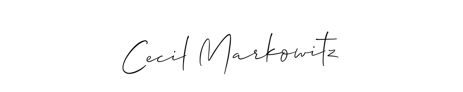 Design your own signature with our free online signature maker. With this signature software, you can create a handwritten (Allison_Script) signature for name Cecil Markowitz. Cecil Markowitz signature style 2 images and pictures png