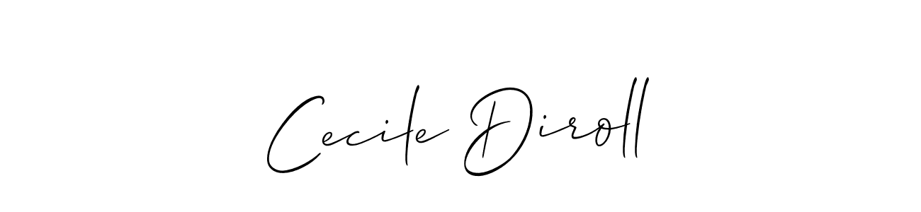 Cecile Diroll stylish signature style. Best Handwritten Sign (Allison_Script) for my name. Handwritten Signature Collection Ideas for my name Cecile Diroll. Cecile Diroll signature style 2 images and pictures png