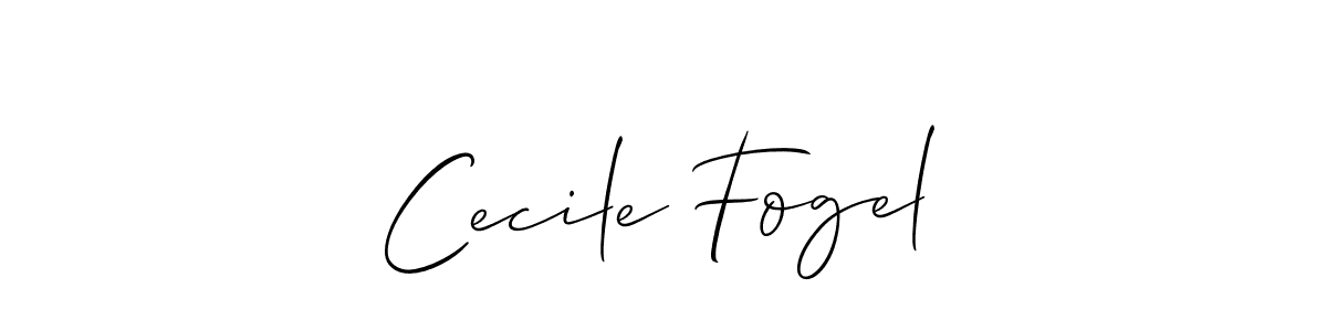 Make a beautiful signature design for name Cecile Fogel. With this signature (Allison_Script) style, you can create a handwritten signature for free. Cecile Fogel signature style 2 images and pictures png