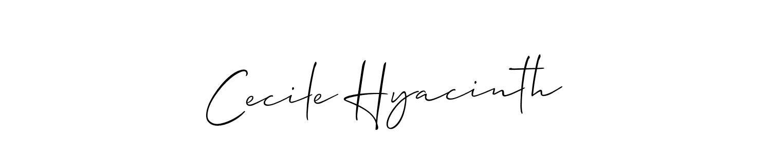 See photos of Cecile Hyacinth official signature by Spectra . Check more albums & portfolios. Read reviews & check more about Allison_Script font. Cecile Hyacinth signature style 2 images and pictures png