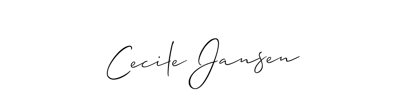 Best and Professional Signature Style for Cecile Jansen. Allison_Script Best Signature Style Collection. Cecile Jansen signature style 2 images and pictures png