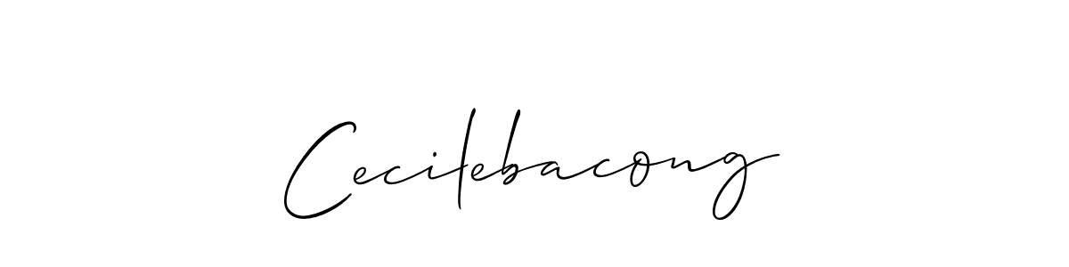 Also You can easily find your signature by using the search form. We will create Cecilebacong name handwritten signature images for you free of cost using Allison_Script sign style. Cecilebacong signature style 2 images and pictures png