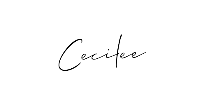 Make a short Cecilee signature style. Manage your documents anywhere anytime using Allison_Script. Create and add eSignatures, submit forms, share and send files easily. Cecilee signature style 2 images and pictures png