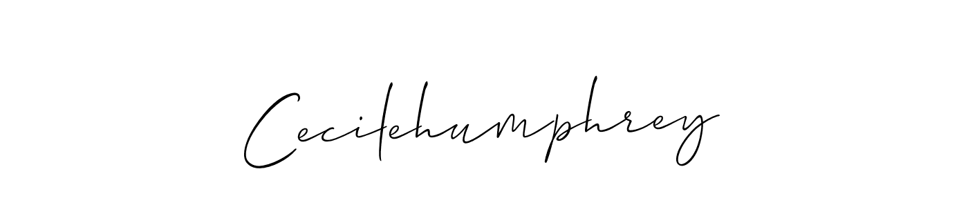 Allison_Script is a professional signature style that is perfect for those who want to add a touch of class to their signature. It is also a great choice for those who want to make their signature more unique. Get Cecilehumphrey name to fancy signature for free. Cecilehumphrey signature style 2 images and pictures png