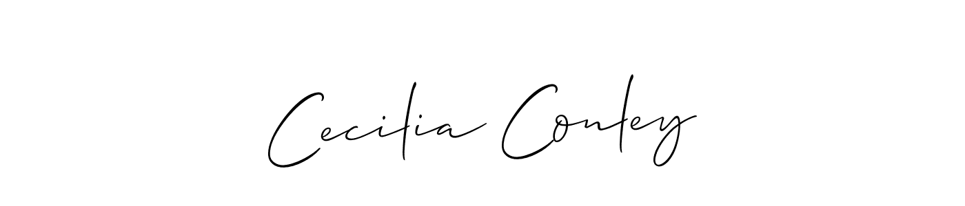 Create a beautiful signature design for name Cecilia Conley. With this signature (Allison_Script) fonts, you can make a handwritten signature for free. Cecilia Conley signature style 2 images and pictures png