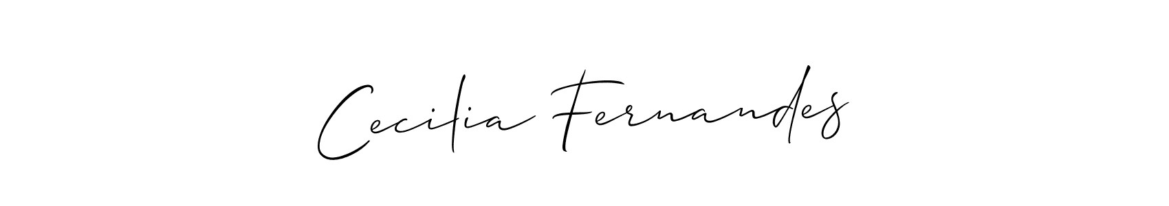 How to make Cecilia Fernandes name signature. Use Allison_Script style for creating short signs online. This is the latest handwritten sign. Cecilia Fernandes signature style 2 images and pictures png