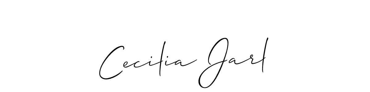 Also You can easily find your signature by using the search form. We will create Cecilia Jarl name handwritten signature images for you free of cost using Allison_Script sign style. Cecilia Jarl signature style 2 images and pictures png