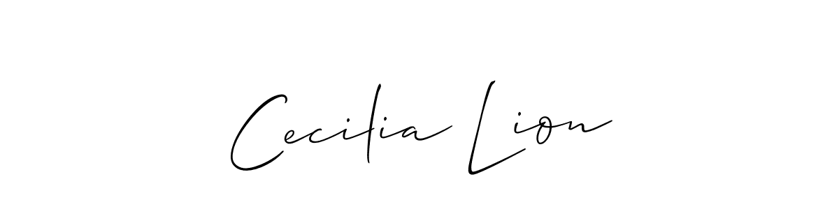 How to make Cecilia Lion signature? Allison_Script is a professional autograph style. Create handwritten signature for Cecilia Lion name. Cecilia Lion signature style 2 images and pictures png