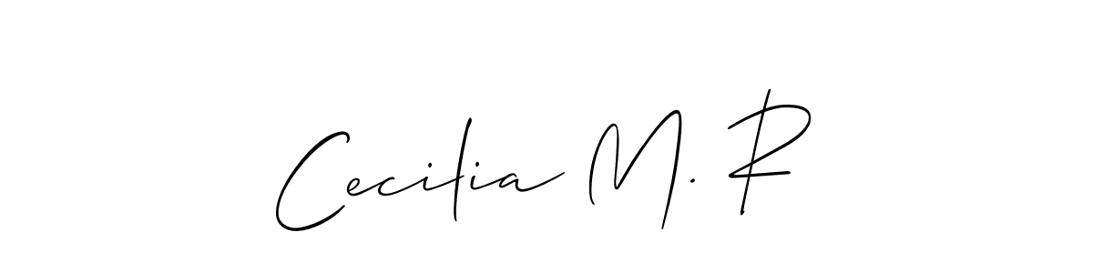 How to make Cecilia M. R signature? Allison_Script is a professional autograph style. Create handwritten signature for Cecilia M. R name. Cecilia M. R signature style 2 images and pictures png