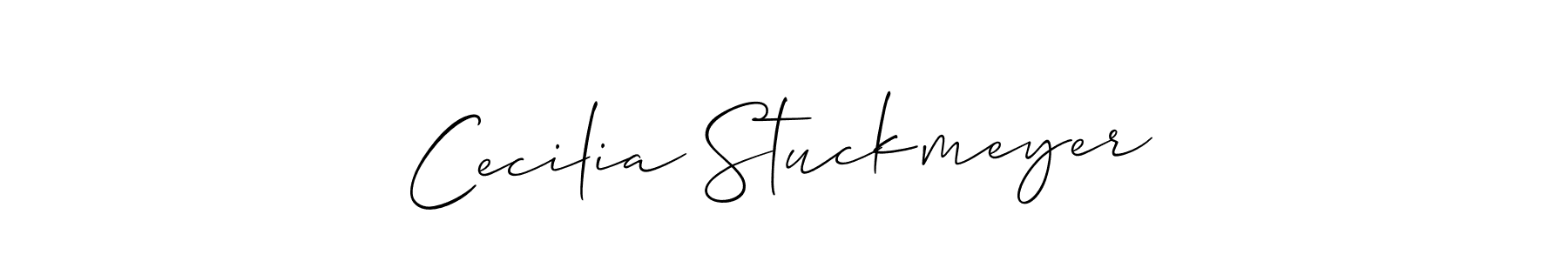 It looks lik you need a new signature style for name Cecilia Stuckmeyer. Design unique handwritten (Allison_Script) signature with our free signature maker in just a few clicks. Cecilia Stuckmeyer signature style 2 images and pictures png