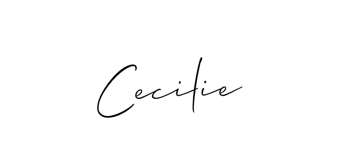 Create a beautiful signature design for name Cecilie. With this signature (Allison_Script) fonts, you can make a handwritten signature for free. Cecilie signature style 2 images and pictures png