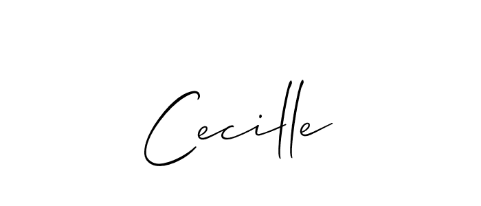 Also You can easily find your signature by using the search form. We will create Cecille name handwritten signature images for you free of cost using Allison_Script sign style. Cecille signature style 2 images and pictures png