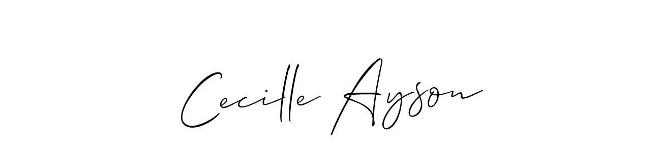 See photos of Cecille Ayson official signature by Spectra . Check more albums & portfolios. Read reviews & check more about Allison_Script font. Cecille Ayson signature style 2 images and pictures png
