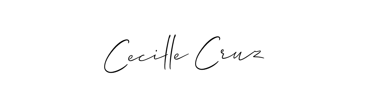 Make a short Cecille Cruz signature style. Manage your documents anywhere anytime using Allison_Script. Create and add eSignatures, submit forms, share and send files easily. Cecille Cruz signature style 2 images and pictures png