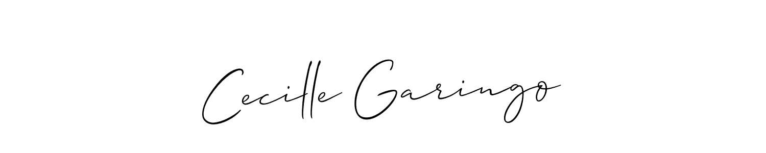 Allison_Script is a professional signature style that is perfect for those who want to add a touch of class to their signature. It is also a great choice for those who want to make their signature more unique. Get Cecille Garingo name to fancy signature for free. Cecille Garingo signature style 2 images and pictures png