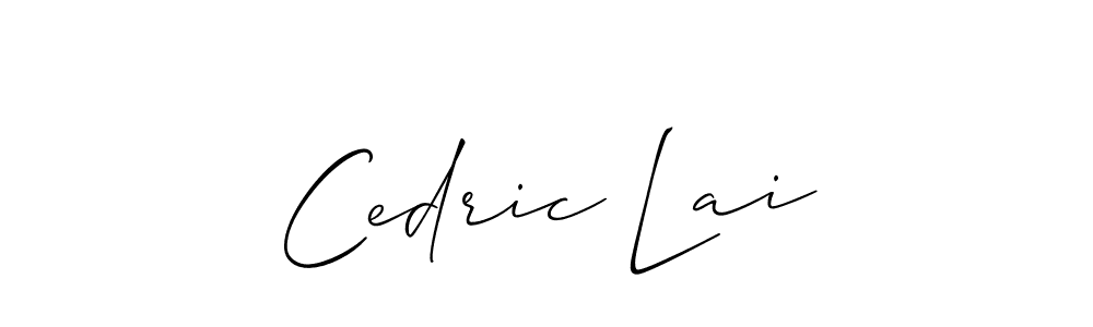 The best way (Allison_Script) to make a short signature is to pick only two or three words in your name. The name Cedric Lai include a total of six letters. For converting this name. Cedric Lai signature style 2 images and pictures png