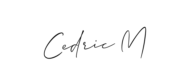 Cedric M stylish signature style. Best Handwritten Sign (Allison_Script) for my name. Handwritten Signature Collection Ideas for my name Cedric M. Cedric M signature style 2 images and pictures png