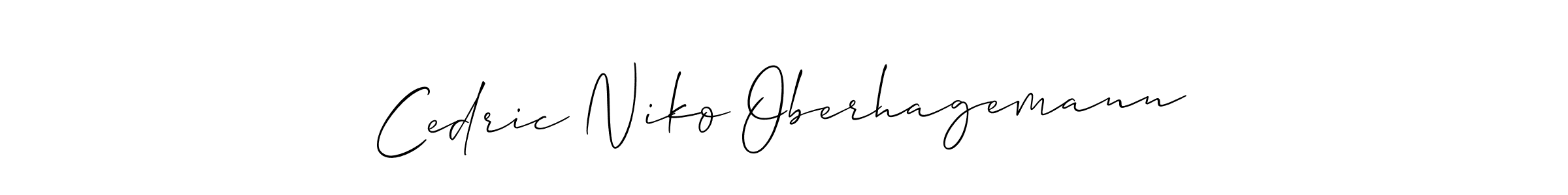 Also we have Cedric Niko Oberhagemann name is the best signature style. Create professional handwritten signature collection using Allison_Script autograph style. Cedric Niko Oberhagemann signature style 2 images and pictures png
