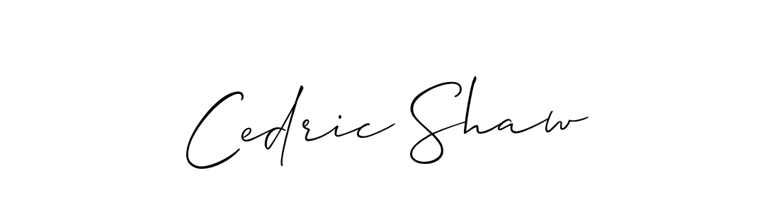 Use a signature maker to create a handwritten signature online. With this signature software, you can design (Allison_Script) your own signature for name Cedric Shaw. Cedric Shaw signature style 2 images and pictures png