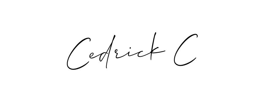 Allison_Script is a professional signature style that is perfect for those who want to add a touch of class to their signature. It is also a great choice for those who want to make their signature more unique. Get Cedrick C name to fancy signature for free. Cedrick C signature style 2 images and pictures png